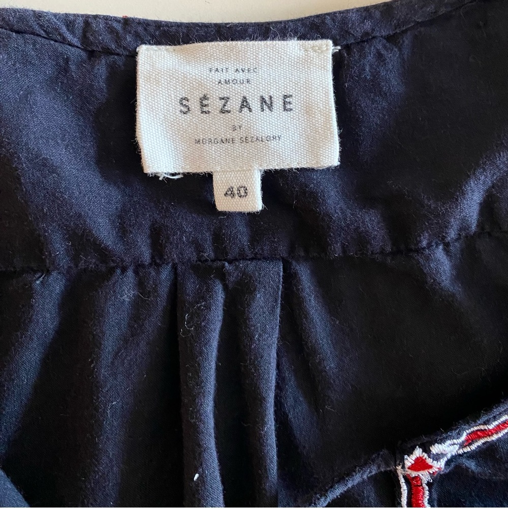 Sezane Embroidered Sleeves Blouse - Picture 5 of 9